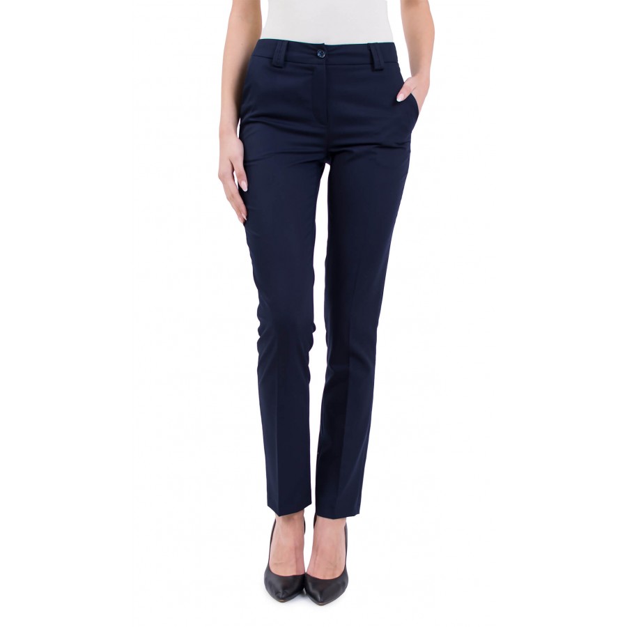 Elegant ladies' dark blue pants N 19139 / 2019