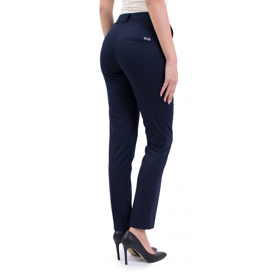 Elegant ladies' dark blue pants N 19139 / 2019