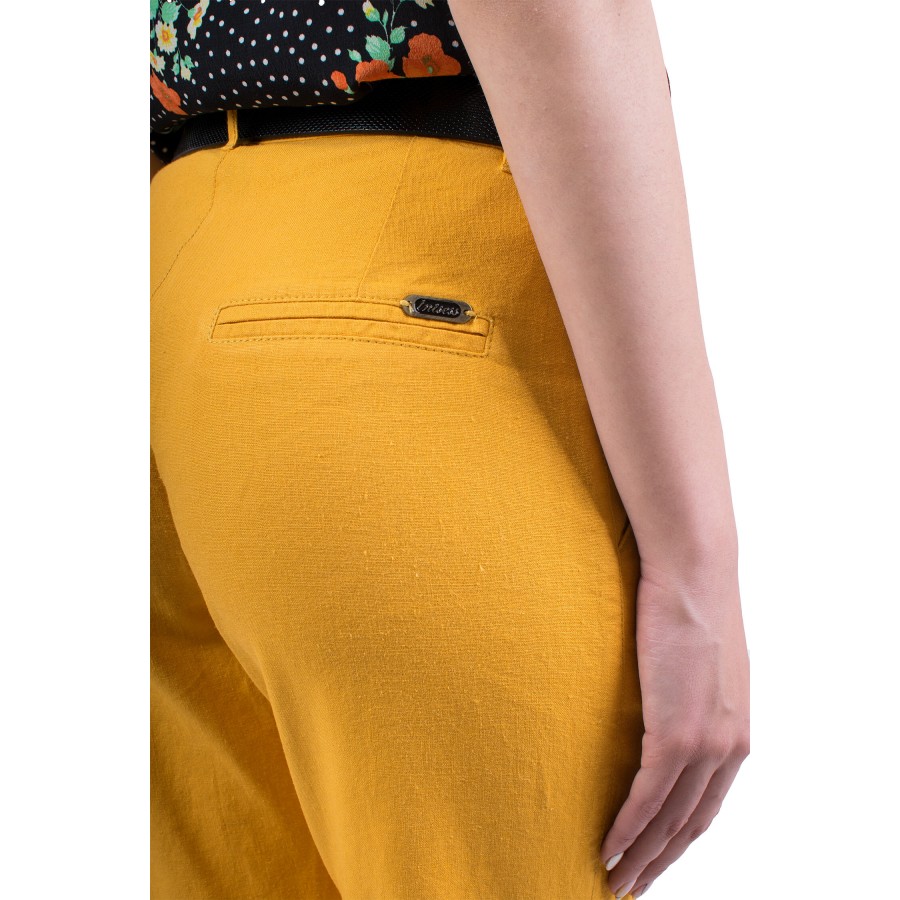 Yellow women's trousers N 19220 / 2019