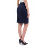 Ladies skirt business length in dark blue P 19121 / 2019