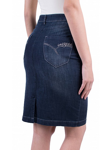 Fusta denim de vară pentru femei P 19143 / 2019 Fusta denim de vară pentru femei P 19143 / 2019