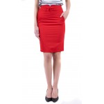 Red Women's Skirt Business Length 19151 / 2019