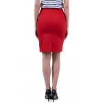 Red Women's Skirt Business Length 19151 / 2019