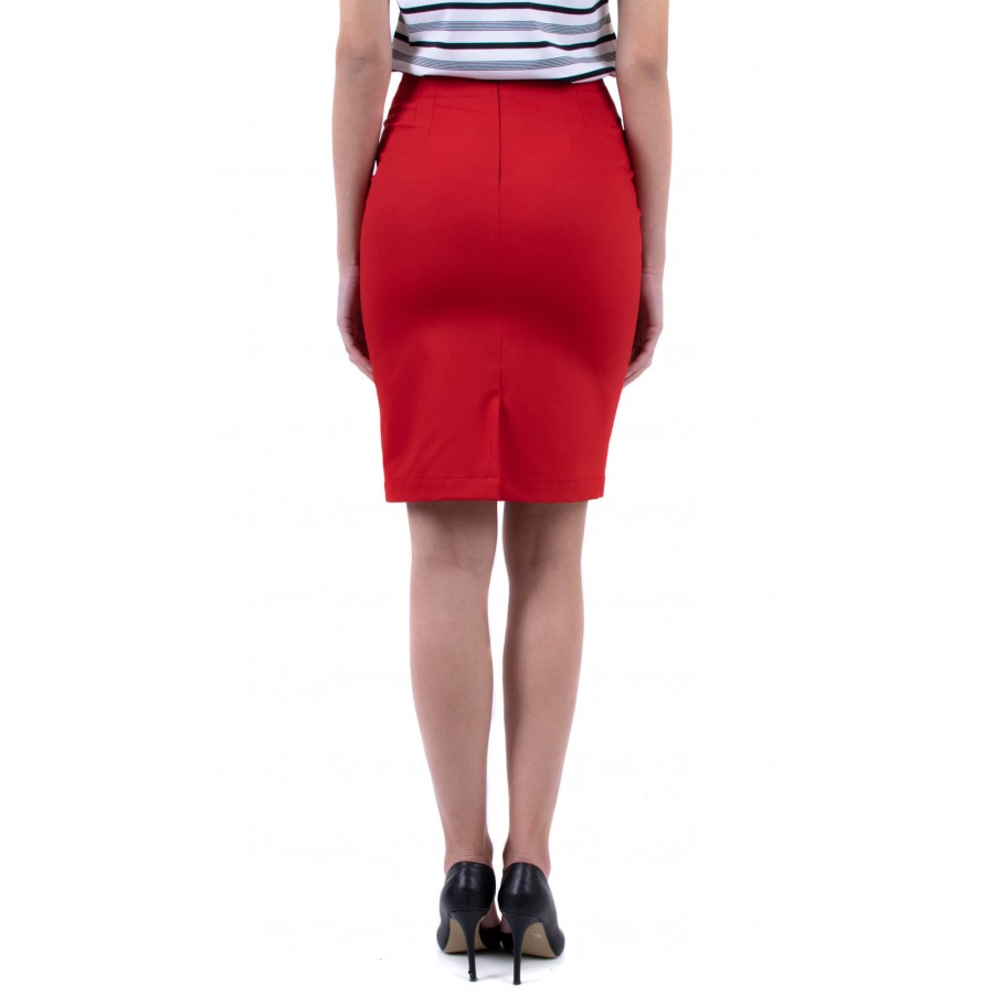 Red Women's Skirt Business Length 19151 / 2019