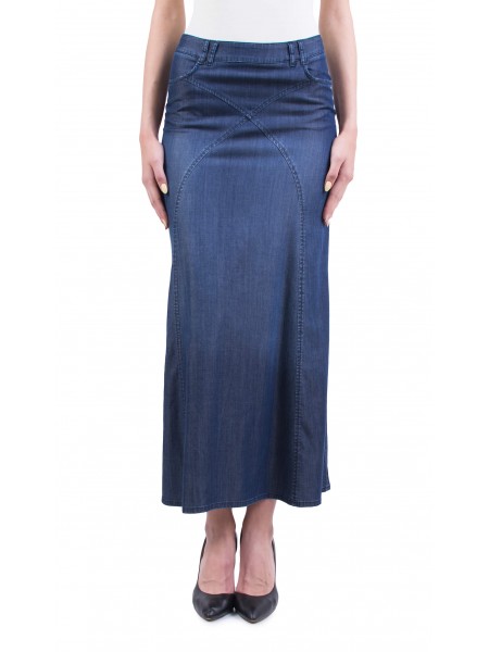 Women's Summer Long Denim Skirt P 19228 / 2019