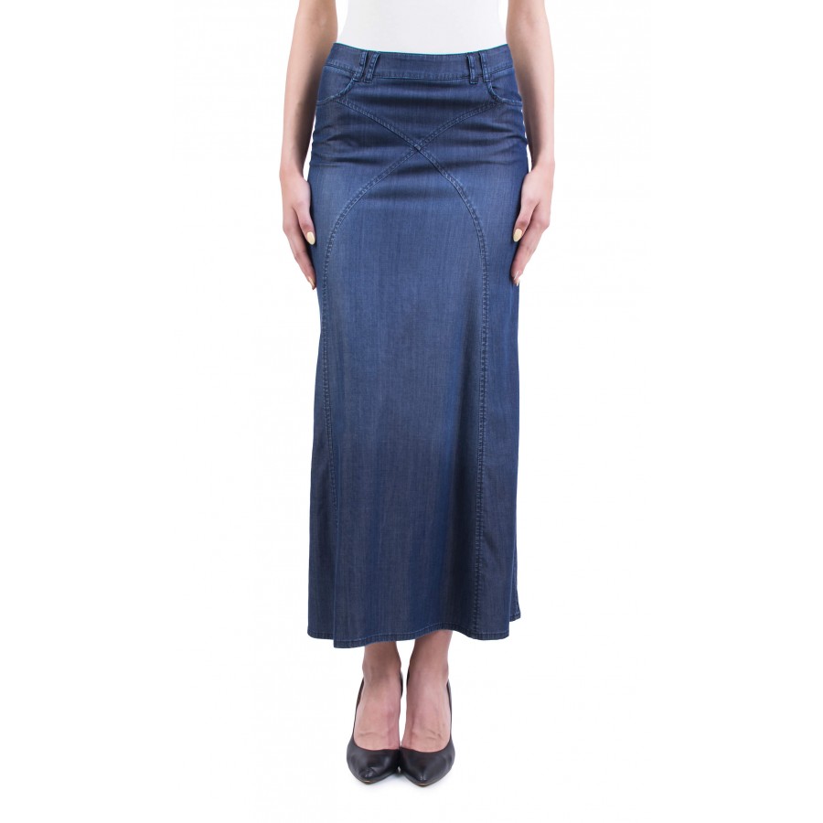 Women's Summer Long Denim Skirt P 19228 / 2019