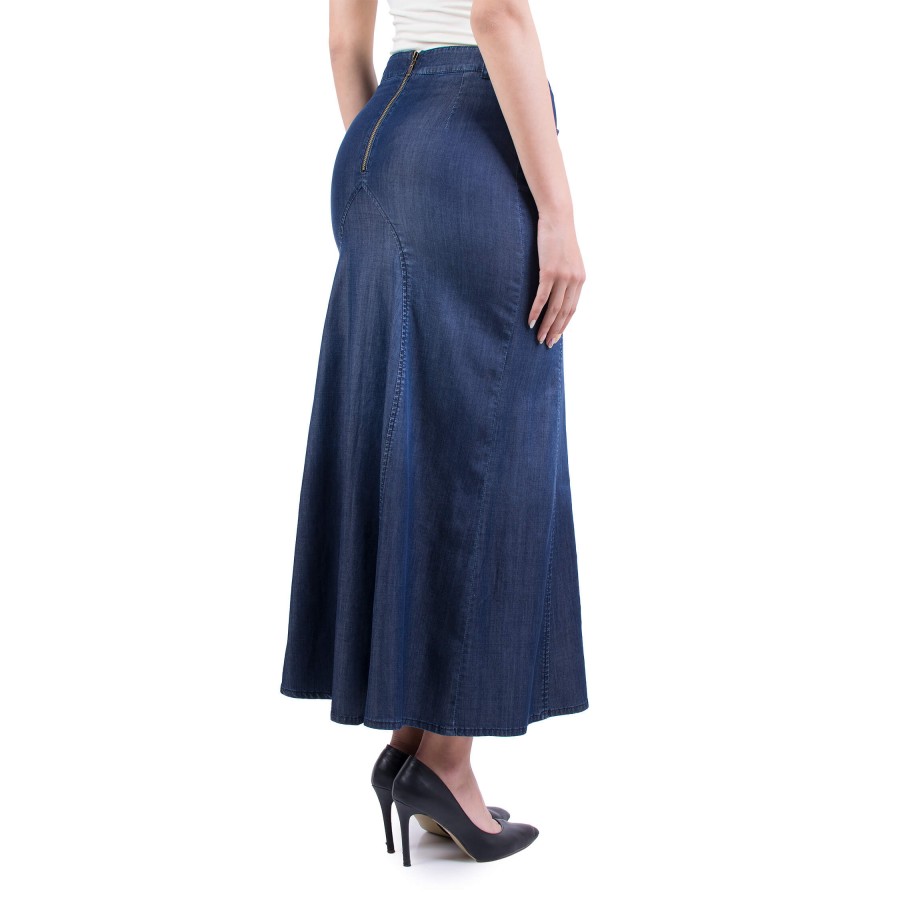 Women's Summer Long Denim Skirt P 19228 / 2019