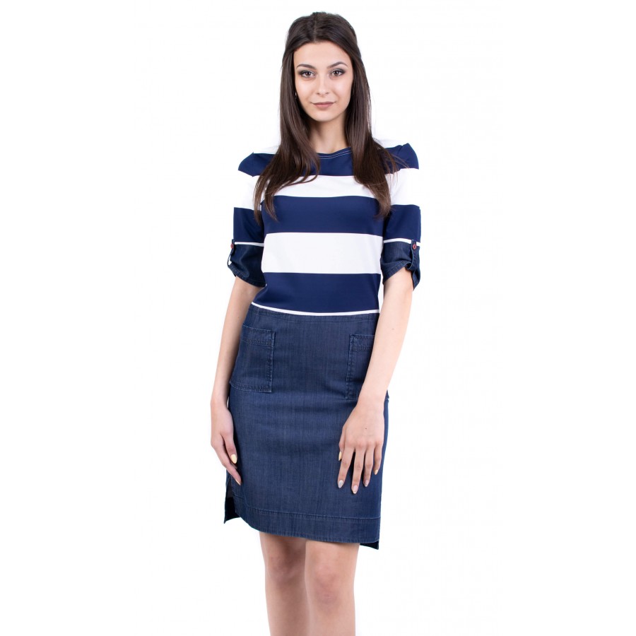 Ladies' dress with functional design R 19208 / 2019