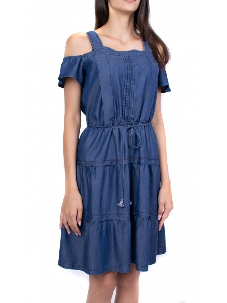 Rochie din denim din rafturi R 19241 / 2019