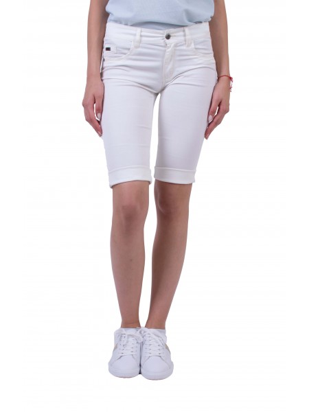 White Cotton Bermuda shorts in classic vision N 20298 / 2020