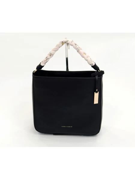 Negru doamnă geantă de mână cu mâner scurt și umăr BAG 1174 BLACK