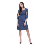 Hoş ve Konforlu Denim Kumaştan Denim Elbise R 18106 Hoş ve Konforlu Denim Kumaştan Denim Elbise R 18106