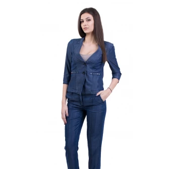 Denim costume in indigo