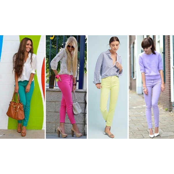Pantaloni colorați: inspirație din anii 90! Pantaloni colorați: inspirație din anii 90!
