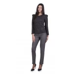 Set Dama Bluza si Pantaloni Bej 18583 - 557 / 2022 Set Dama Bluza si Pantaloni Bej 18583 - 557 / 2022