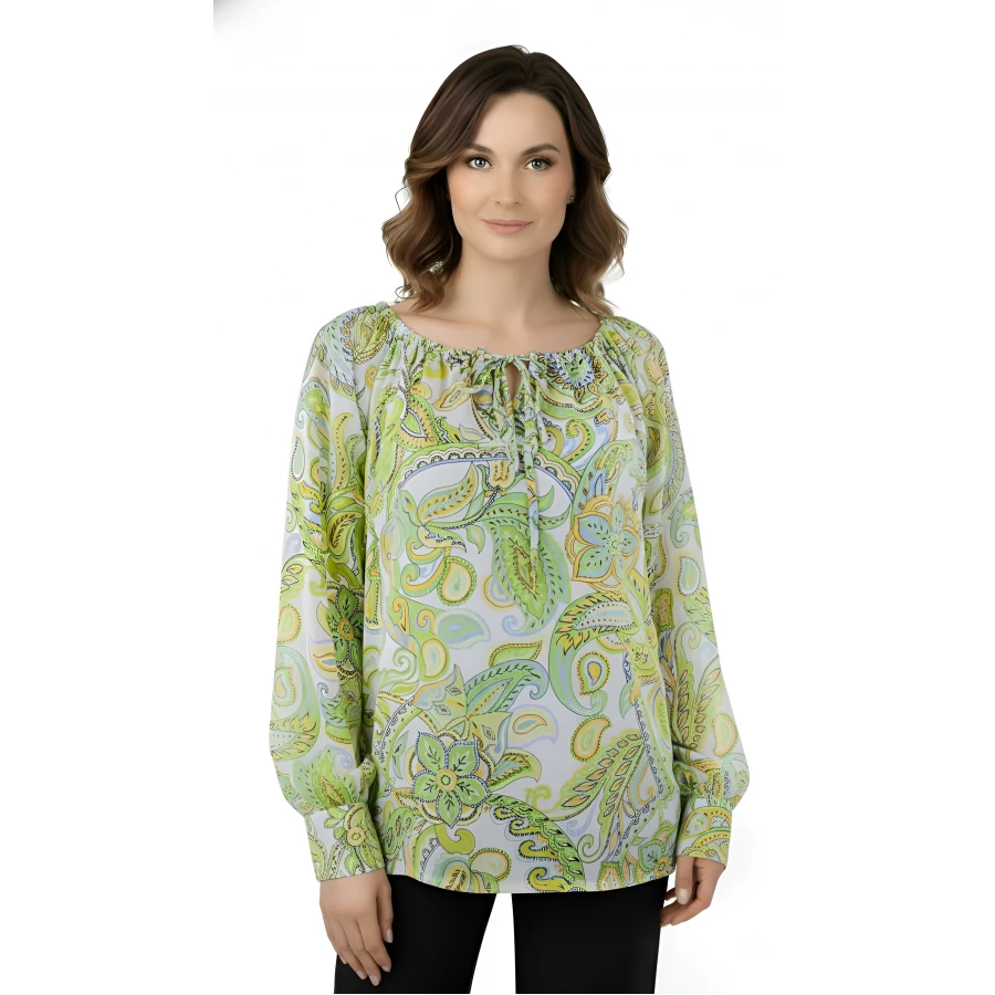 Зелена Дамска Блуза 23144 / 2023 Зелена Дамска Блуза 23144 / 2023