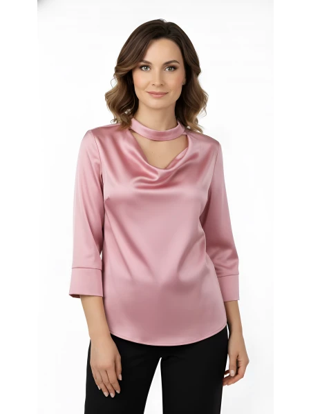 Сатенирана Блуза Пепел от Рози 23519 / 2023