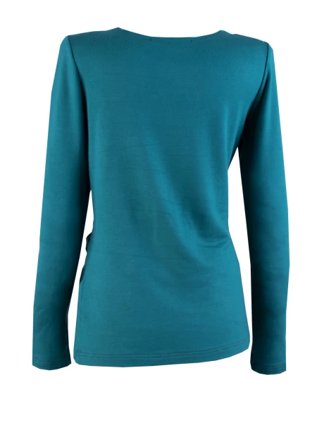 Soft Knitted Blouse Petrol 23522 / 2023