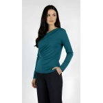 Bluză tricotată moale Petrol 23522 / 2023