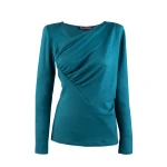 Bluză tricotată moale Petrol 23522 / 2023