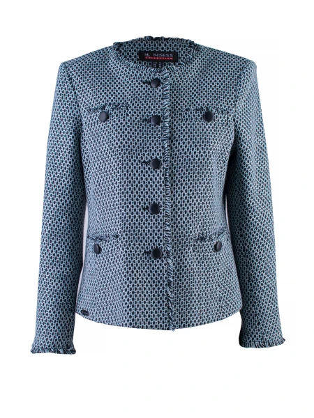 Blue Quilted Denim Vest 23514 / 2023