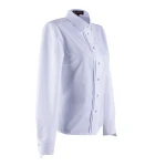 Cămașă albă de damă elegantă cu nasturi perla 24501 / 2024 Cămașă albă de damă elegantă cu nasturi perla 24501 / 2024