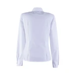Cămașă albă de damă elegantă cu nasturi perla 24501 / 2024 Cămașă albă de damă elegantă cu nasturi perla 24501 / 2024