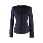 Elegant Women's Black Jacket with Embossed Fabric 24517 / 2024