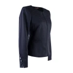 Elegant Women's Black Jacket with Embossed Fabric 24517 / 2024