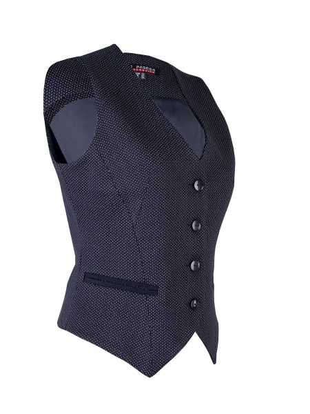 Vestă Elegantă Neagră pentru Femei – Stil Clasic și Business 25512 / 2025