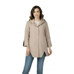 Дамско Непромокаемо Яке в Цвят Капучино с Качулка 25509 / 2025