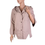 Дамско Непромокаемо Яке в Цвят Капучино с Качулка 25509 / 2025