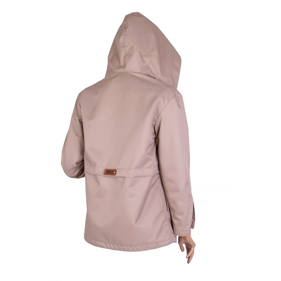 Дамско Непромокаемо Яке в Цвят Капучино с Качулка 25509 / 2025