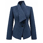Вълнено Сако в Синьо с Десен Рибена Кост 26506 deep blue / 2026 Вълнено Сако в Синьо с Десен Рибена Кост 26506 deep blue / 2026