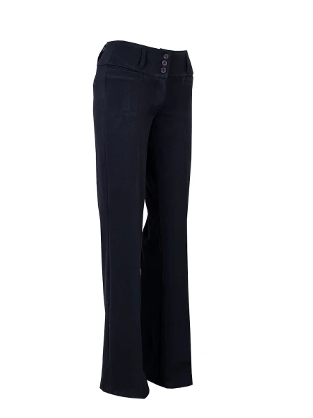 Елегантен Есенно-Зимен Панталон с Широк Крачол 25503 Black / 2025