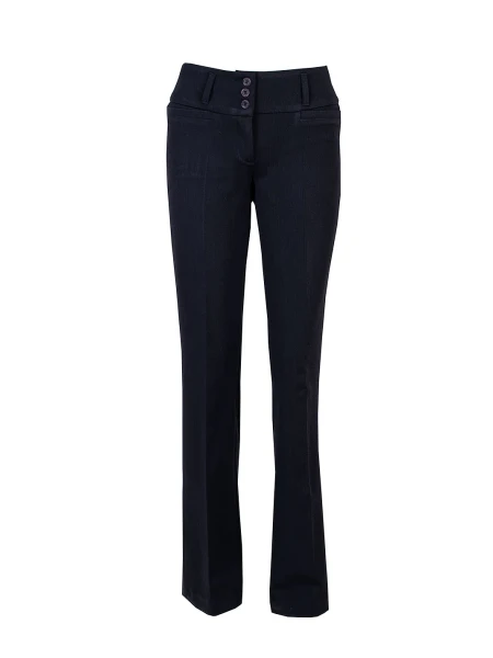 Елегантен Есенно-Зимен Панталон с Широк Крачол 25503 Black / 2025