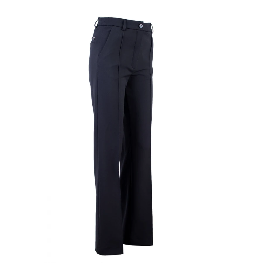 Класически Черен Панталон с Широк Крачол 25517 - Есен/Зима 25/26