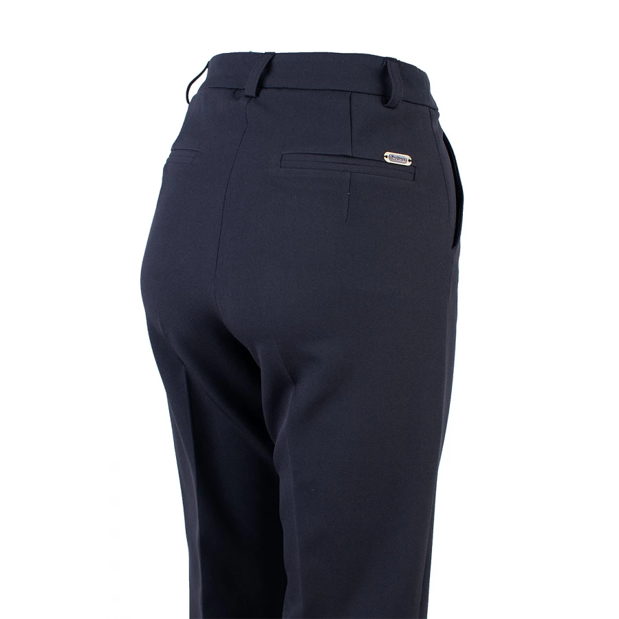 Класически Черен Панталон с Широк Крачол 25517 - Есен/Зима 25/26