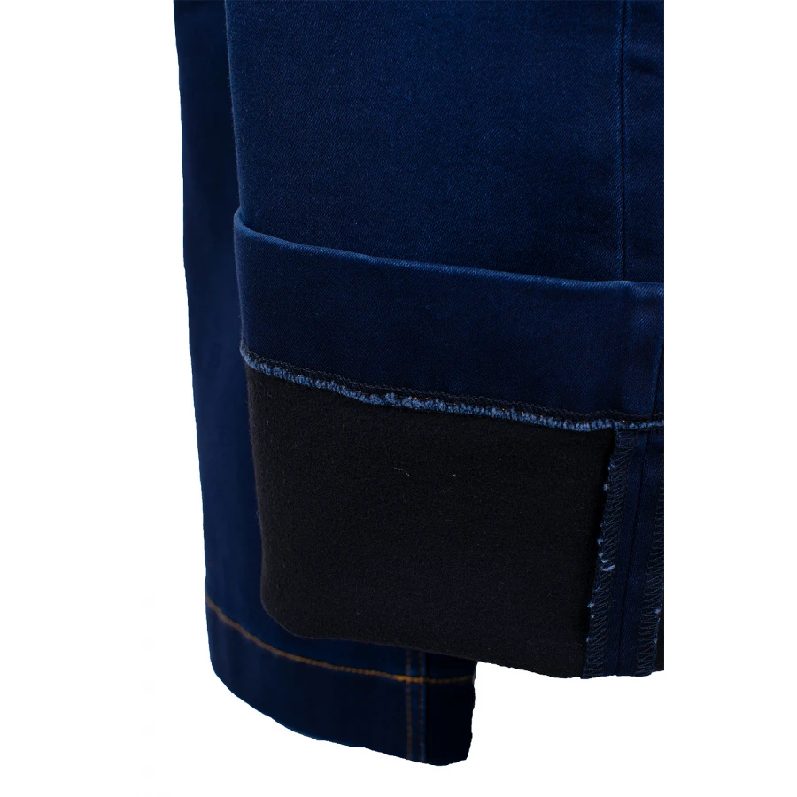 Blugi matlasați bleumarin pentru femei cu picior lat – Model Hit 25521 / 2025