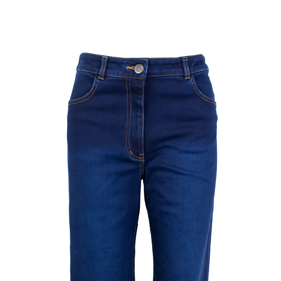 Blugi matlasați bleumarin pentru femei cu picior lat – Model Hit 25521 / 2025