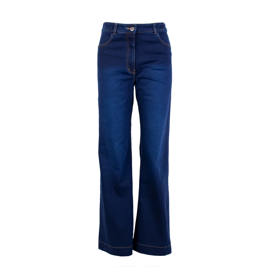 Blugi matlasați bleumarin pentru femei cu picior lat – Model Hit 25521 / 2025