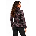 Wool Coat with Shawl Collar and Pink-Purple Mosaic Pattern 26507 / 2026