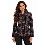 Wool Coat with Shawl Collar and Pink-Purple Mosaic Pattern 26507 / 2026