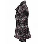 Wool Coat with Shawl Collar and Pink-Purple Mosaic Pattern 26507 / 2026