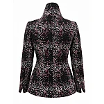 Wool Coat with Shawl Collar and Pink-Purple Mosaic Pattern 26507 / 2026