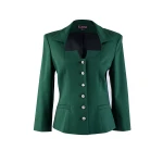 Costum elegant de damă, verde smarald, cu siluetă clasică JN 24301 - 302 / 2024