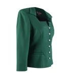 Costum elegant de damă, verde smarald, cu siluetă clasică JN 24301 - 302 / 2024