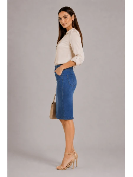 Fustă din denim de vară de vară P 17144