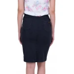 Fusta din denim negru drept 20154