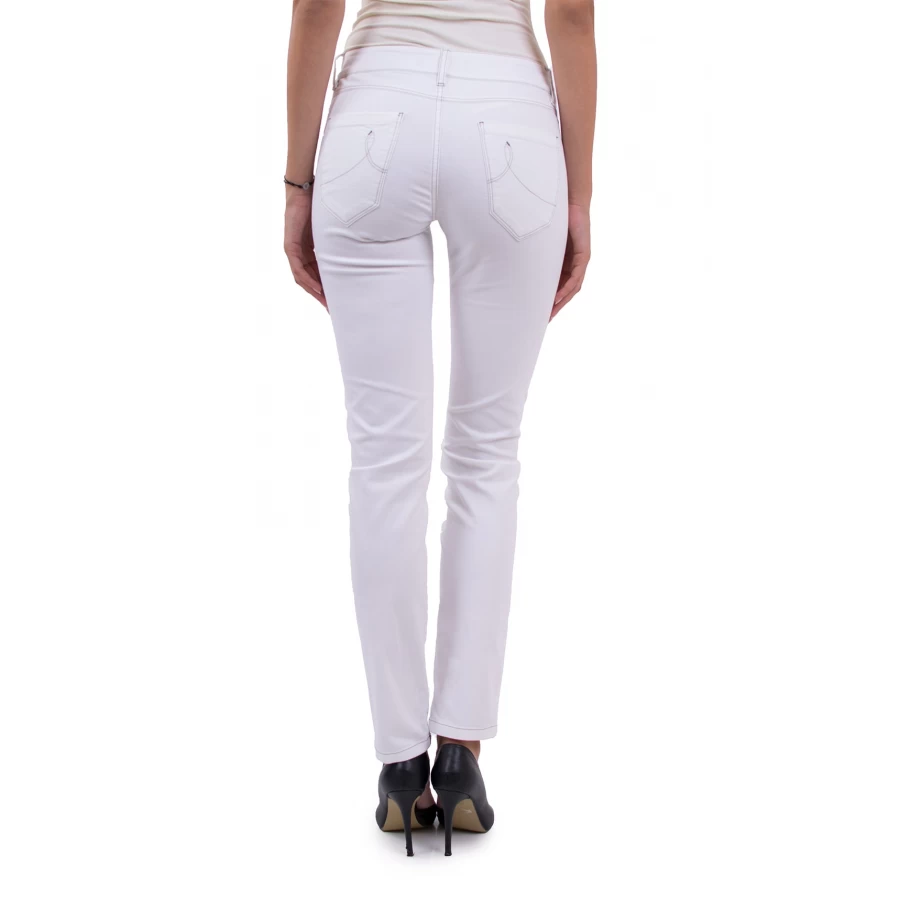 Set bluză pentru femei cu pantaloni albi din bumbac 19213 - 167 / 2019